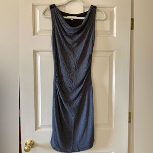 LOFT Charcoal Gray Cowl Neck Tank Summer Dress Sz XS